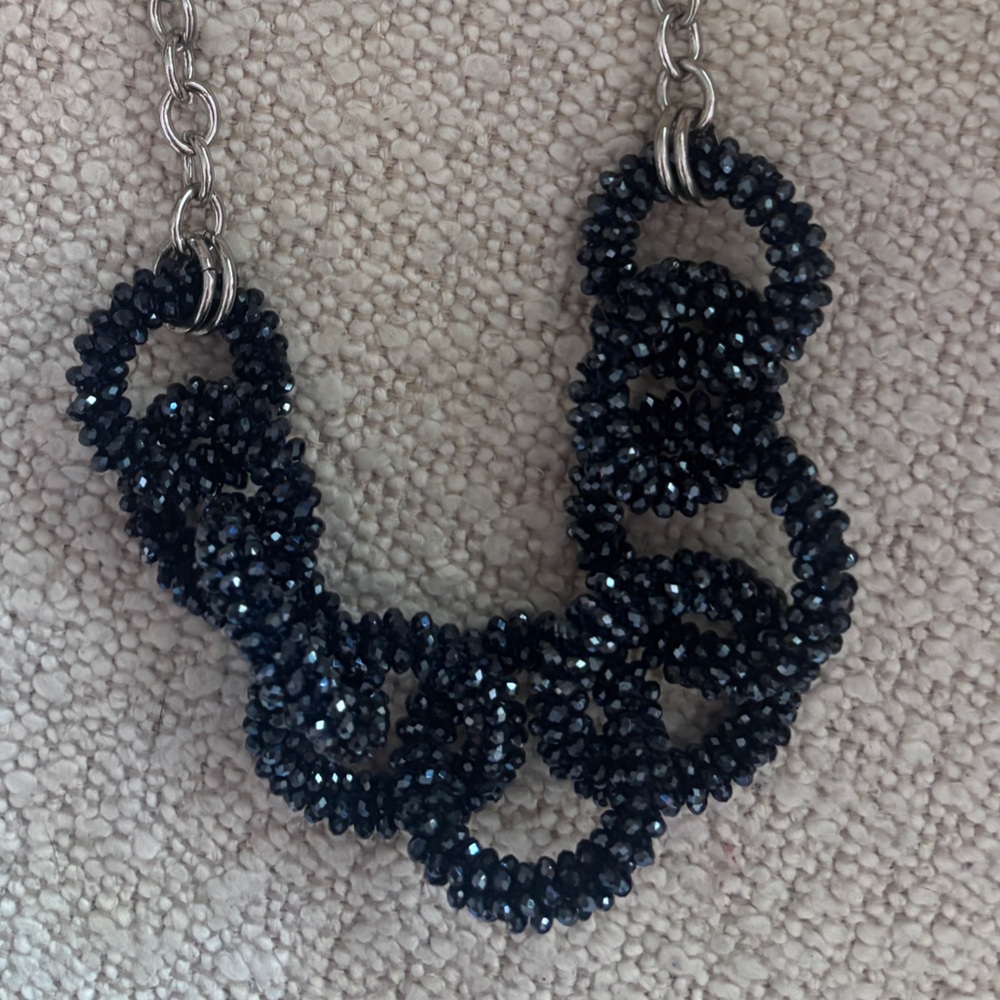 Sparkly Links Statement Necklace - image 1